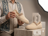 گیوه کرمی دور کنفی طرح مراکشی